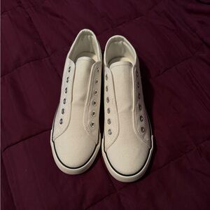 New justfab shoes. White. Slip on